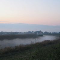 5:56 たまに早朝の川には霧が流れる